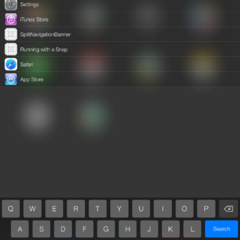 Spotlight in IOS 7 mit iPad