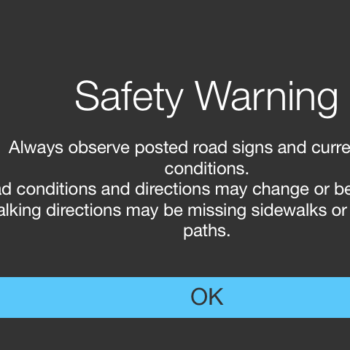 iOS in the Car. Safety Warning.