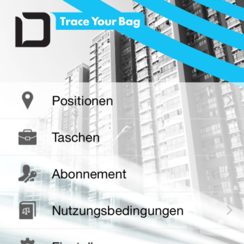 Funktionen der Trace Your Bag App