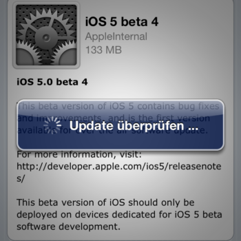 iOS 5 Softwareaktualisierung Update