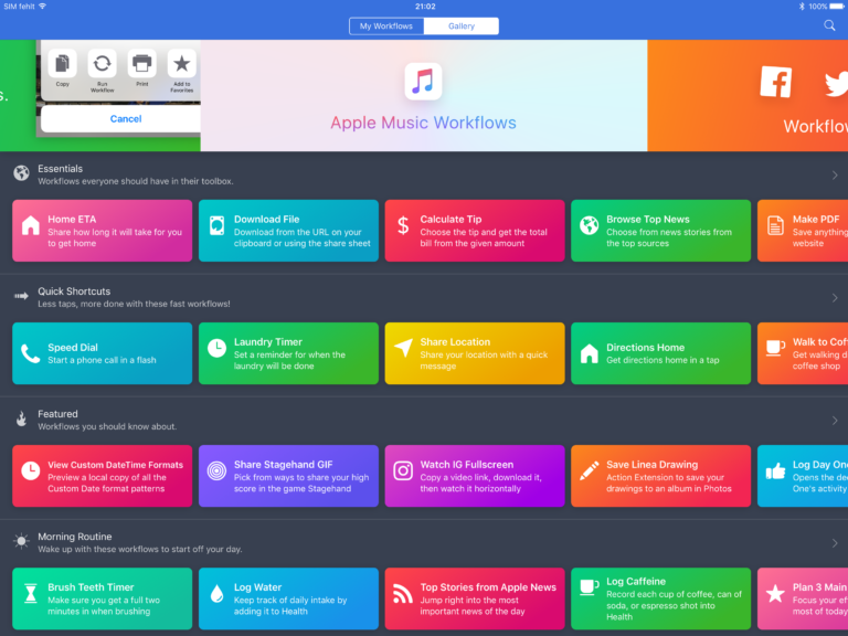 Workflow App von Apple gekauft