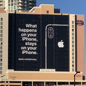 iPhone Werbung von Apple an der CES in Las Vegas